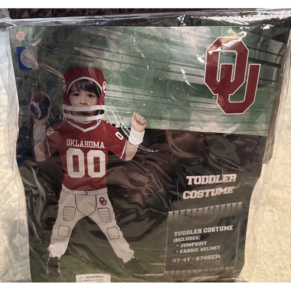University of Oklahoma Sooners OU football Costume Boys Sz 3T 4T Toddler